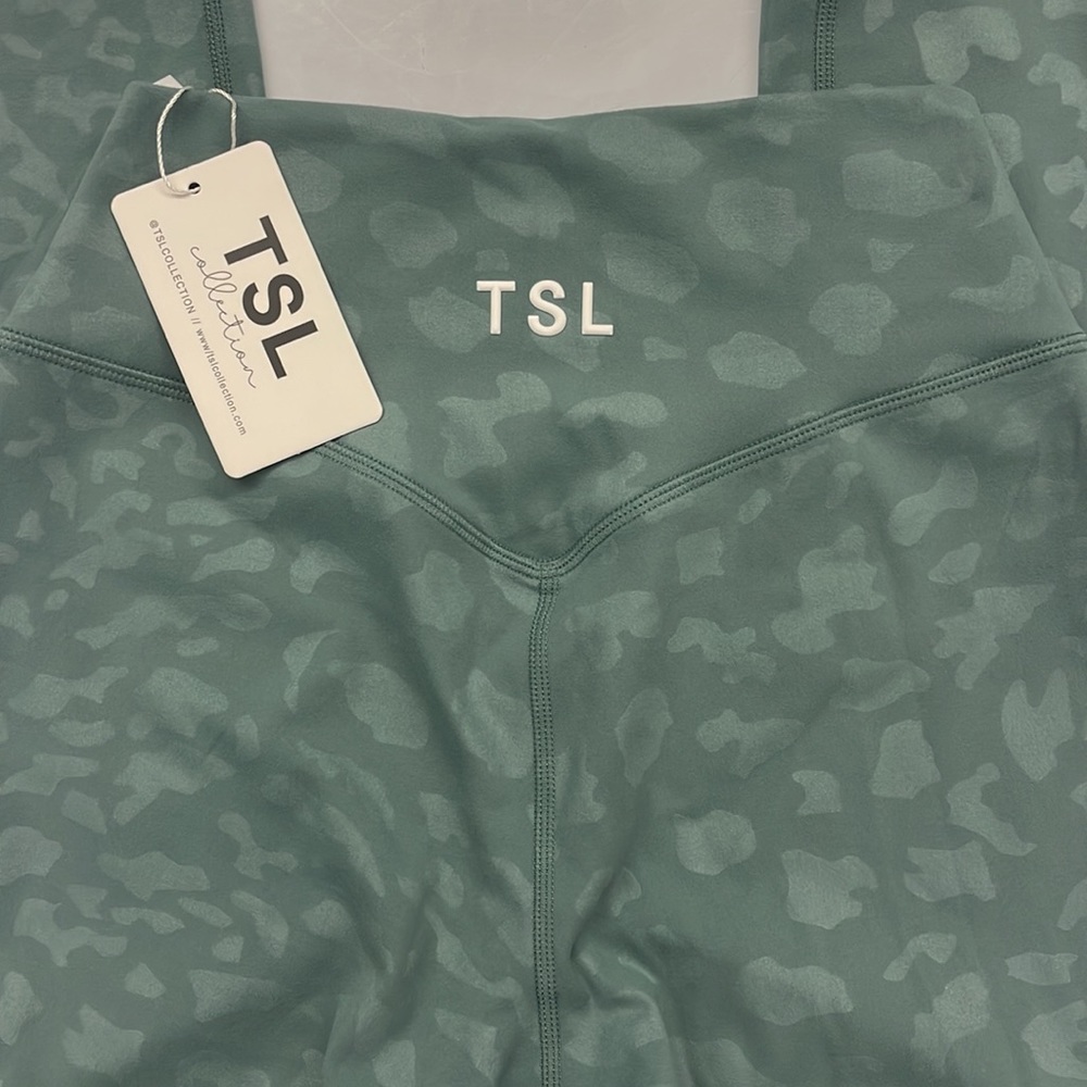 TSL cheetah print leggings brand new teal small - Picture 4 of 8